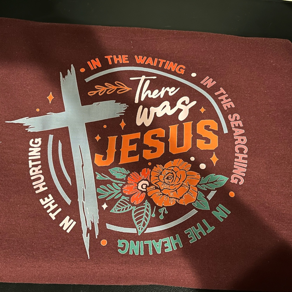 Maroon Graphic Religious T-Shirt